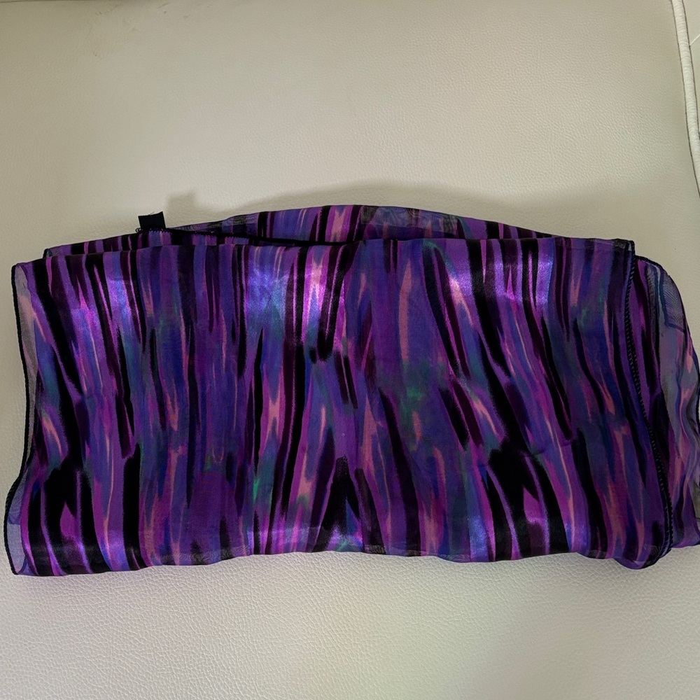 Elegant Purple Scarf - Picture 9 of 10